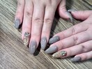 大人グレーシンプルネイル