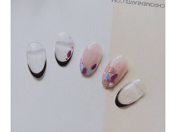 定額デザイン　リーフホロネイル