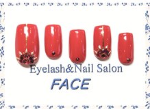 アイラッシュアンドネイルサロン フェイス(Eyelash&NailSalon FACE)/ハンド定額ネイル　￥6.500