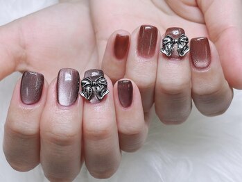 トイロ 西院店(TOIRO)/《リボン》マグネットネイル