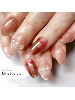 マカナ(Makana)/チェック柄ネイル