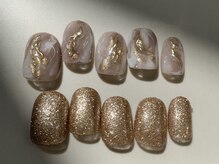 ガレリア エレガンテ 栄店(GALLARIA Elegante)/秋のカフェラテネイル