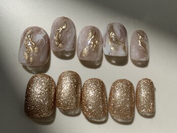 ガレリア エレガンテ 栄店(GALLARIA Elegante)/秋のカフェラテネイル