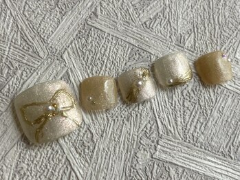 ネイルサロン ロゼプリュム/ガーリー フットネイル