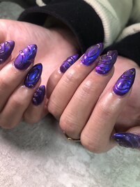 凹凸キラキラネイル