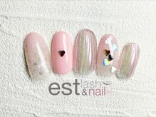 エストラッシュアンドネイル 銀座店(est lash&nail)/オーロラハートホロネイル