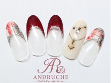アンドルーチェ なんばパークス店(ANDRUCHE)/フレンチチェックネイル