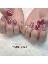 リッシュ ドゥ(RICHE deux)/ピンクツイードネイル