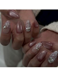 定額ツイードネイル¥9000♪