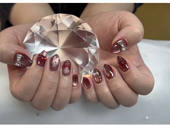 韓国リボンガーリーネイル♪