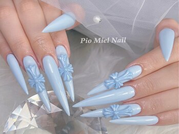 ベビーブルーリボンネイル