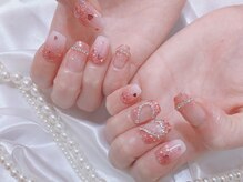 フィオナ 大久保店(Fiona)/しゅわしゅわハートネイル