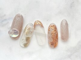 ミラーフラワーネイル