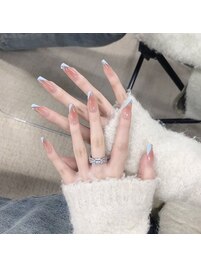 チークフレンチネイル♪