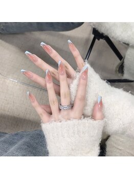 チークフレンチネイル♪