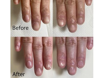 クリア仕上げで手元を明るく！