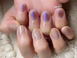 ブラウンチークとパールミラー