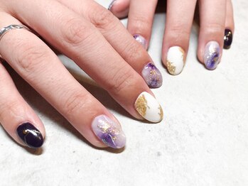 プルメリア(Plumeria)/【ハンド】大理石×ニュアンス