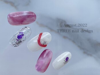 スリー(THREE)/August.2022/nail design 
