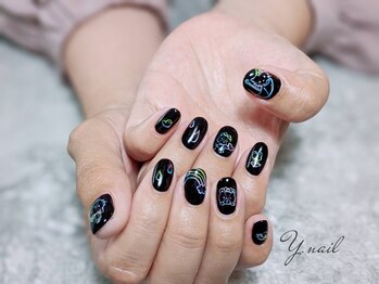 ワイネイル(Y.nail)/梅雨の虹色アート