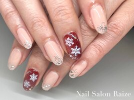 雪の結晶ネイル/冬ネイル