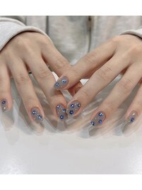 小花ネイル　4本まで