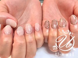 シンプルちぐはぐネイル