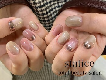 pink beige ニュアンスネイル