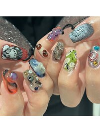個性派ネイル×痛ネイル