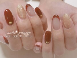 ボルドーフレンチネイル