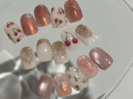 ニュアンス　さくらんぼネイル