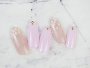 #お花 #桜ネイル #オフィス