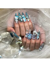 エスフィーネイルサロン ブリーユ(Esfy nailsalon Brille)/青ゴテゴテネイル