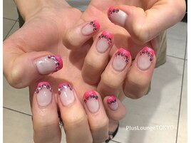 ピンクフレンチ×ストーン[原宿]