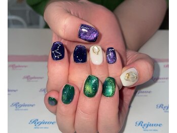 リジュベ(Rejuve)/マグネットネイルで夜空感☆