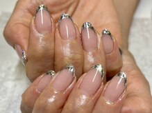 ネルマニック(nailmanix)/きらきらガラスフレンチ