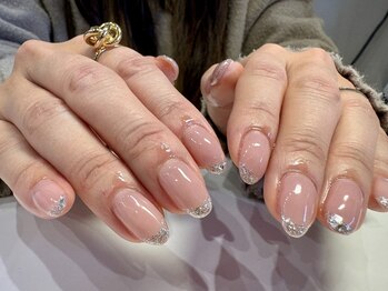 salon PLEDGE ebinomaru nail&eye【サロン プレッジ】/ガラスフレンチ