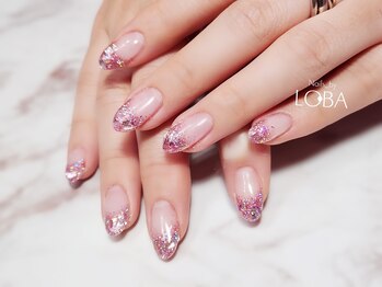 ローバ(LOBA)/平日ワンカラー、ラメグラデ♪