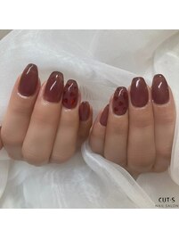 紫っぽボルドー＋ハートホロ