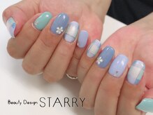 スターリー(STARRY)/上品なチャック柄　ブルー系