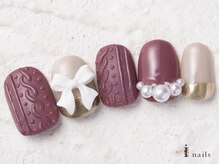 アイネイルズ 横浜WEST店(I-nails)/手描きニットネイル11500円
