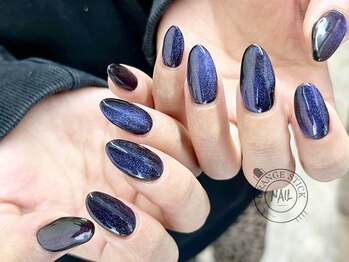 オレンジスティック/マグネット　ブラック×ブルー