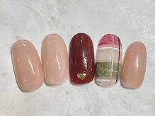 ブルゴーニュ(Bourgogne)/チェックネイル