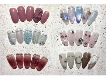 エースタイル(A-style)の写真/【オフ無料/毎月更新の定額コ-ス★新規6990円~】季節に合わせたデザインが充実♪爪に優しいパラジェルも!!