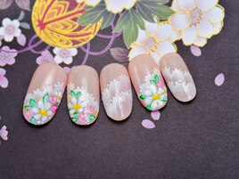 洋風振袖アートネイル☆