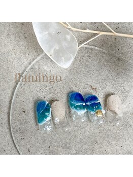 フラミンゴ(flamingo)/キャンペーンネイル¥6000
