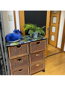 ハレノヒ(HaLeNoHi)/入口ではくじらちゃんがお出迎え