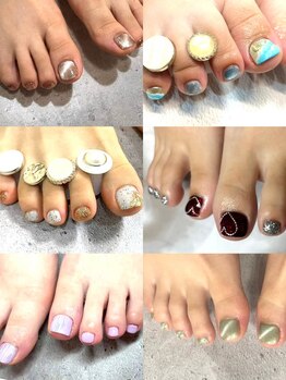 ワン 日吉店(ONE)の写真/【フットネイルの季節到来！】サンダルを履く機会が増える今の時期は足元にも彩りを♪嬉しいフットバス付☆