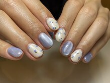 ジュイール ネイル 千葉店(Jouir nail)/くすみブルーマグネット