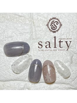 ネイルアンドアイラッシュサロン ソルティ 寺田町(salty)/ウインターネイル